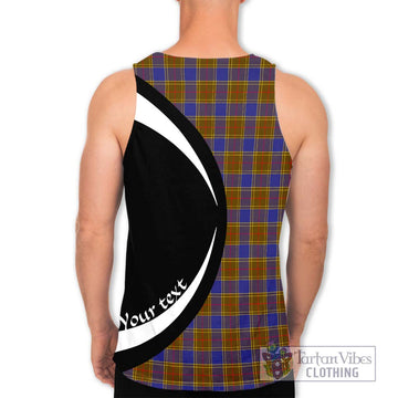 Balfour Tartan Men's Tank Top with Family Crest Circle Style