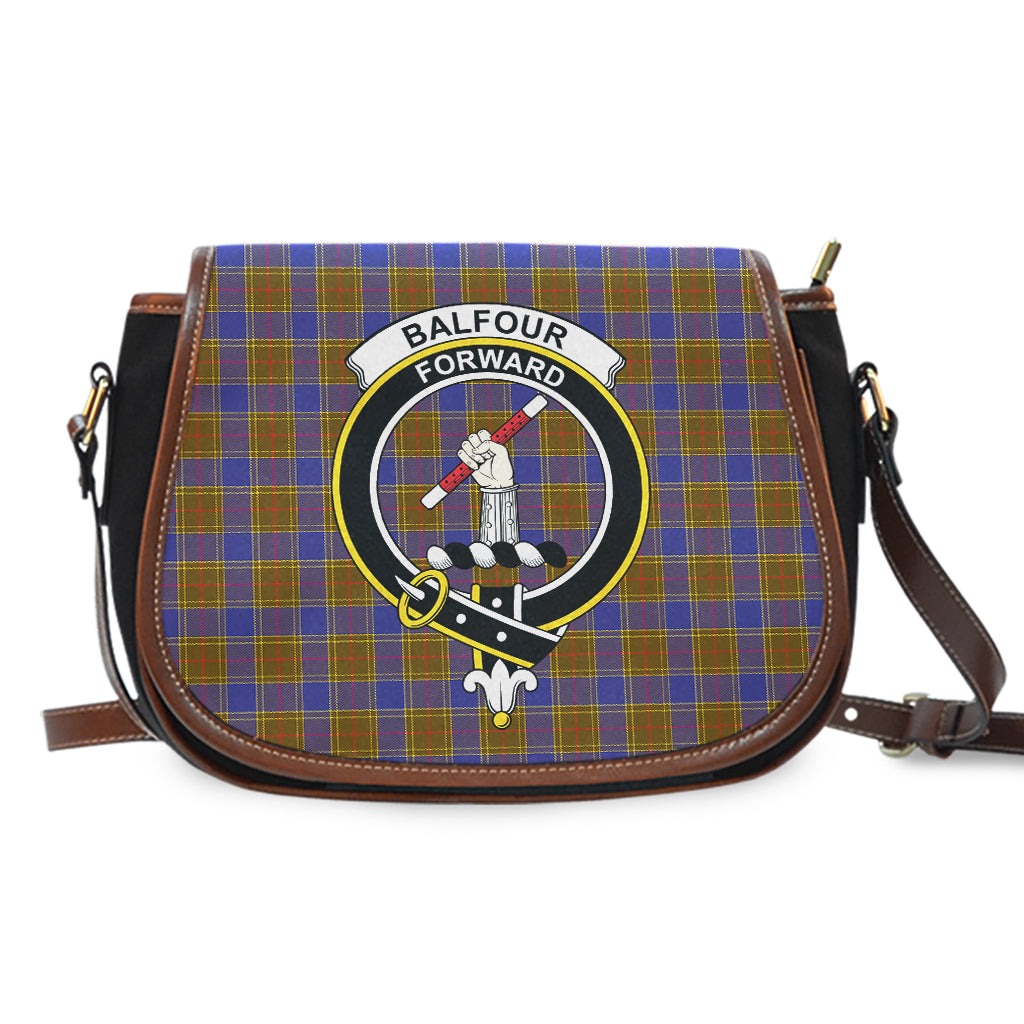 Balfour Tartan Saddle Bag with Family Crest - Tartan Vibes Clothing