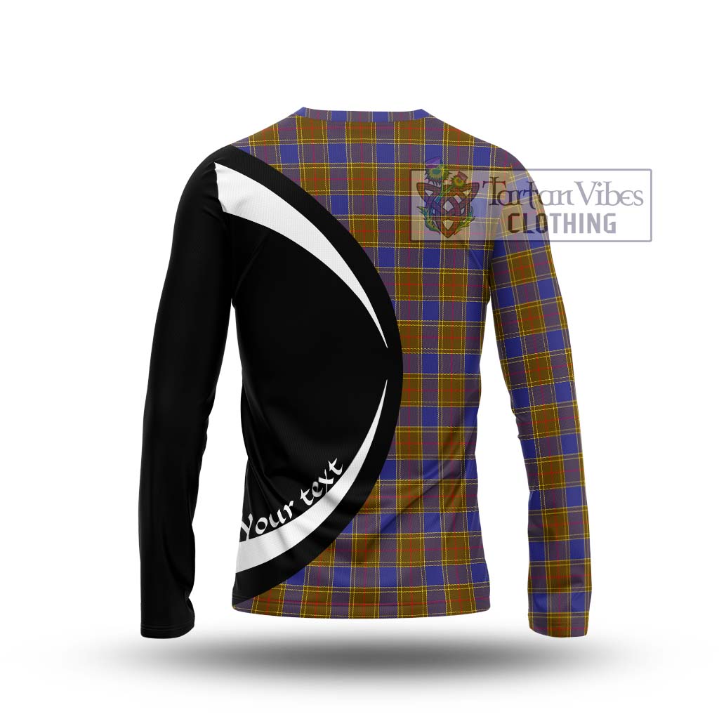 Balfour Tartan Long Sleeve T-Shirt with Family Crest Circle Style - Tartan Vibes Clothing