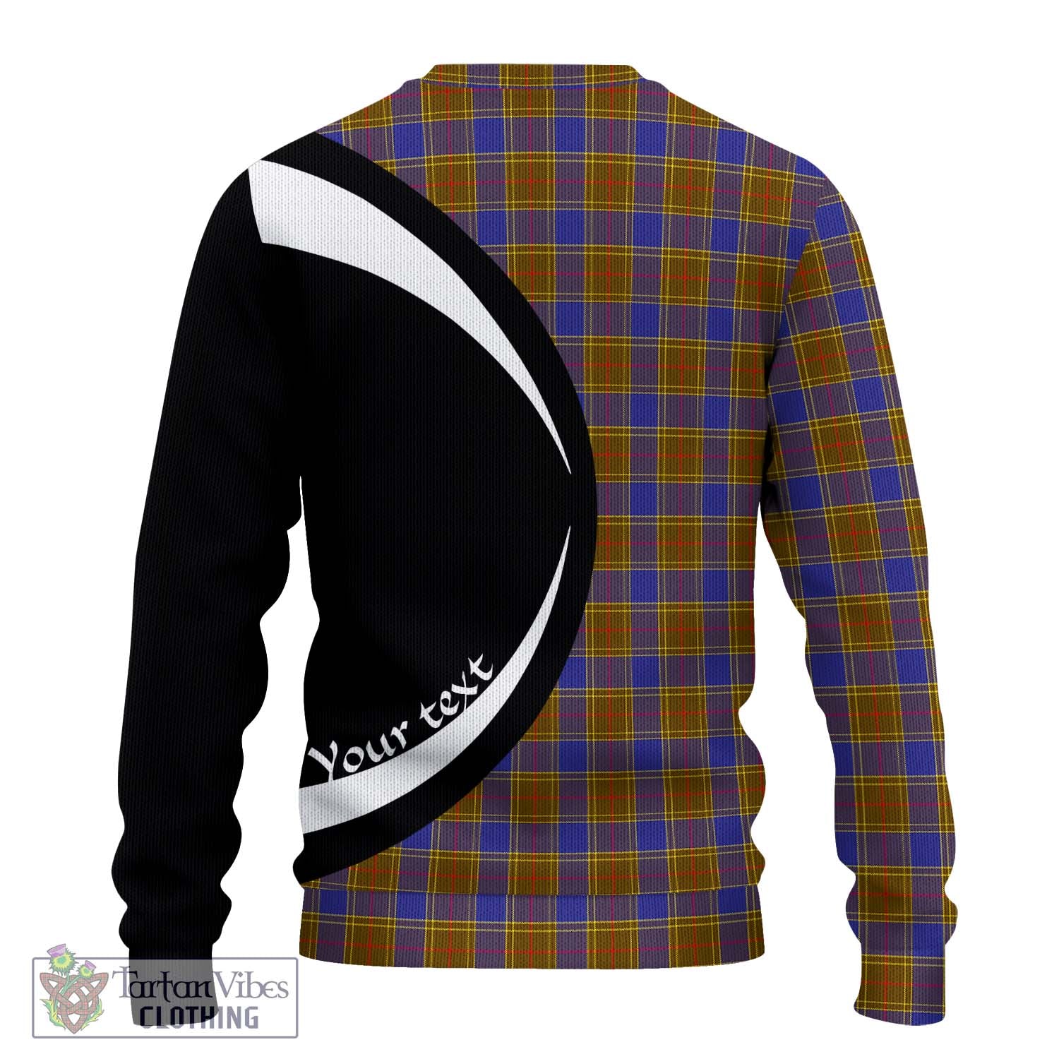 Balfour Tartan Ugly Sweater with Family Crest Circle Style - Tartan Vibes Clothing