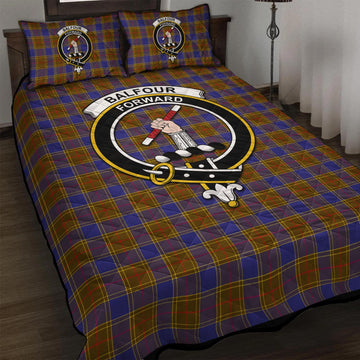 Balfour Tartan Quilt Bed Set with Family Crest