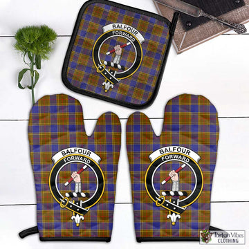 Balfour Tartan Combo Oven Mitt & Pot-Holder with Family Crest