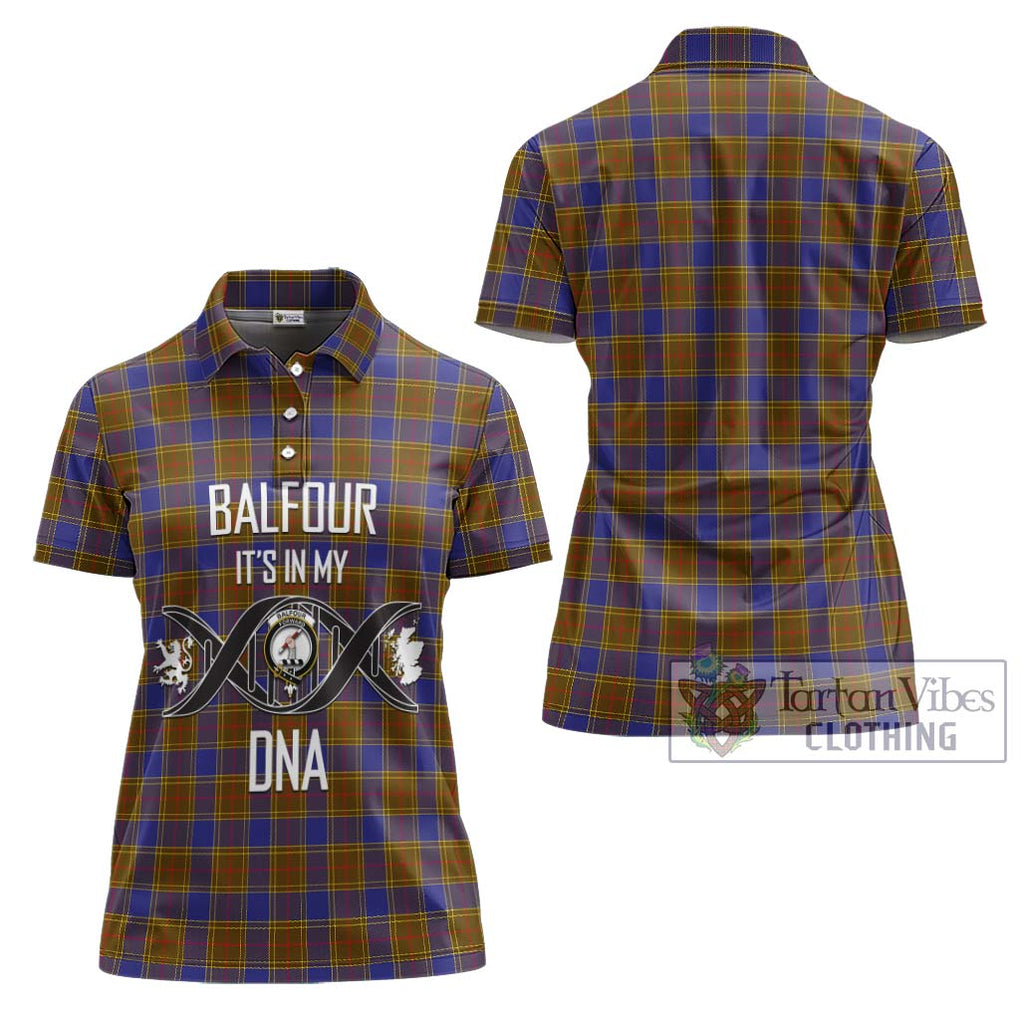 Balfour Tartan Women's Polo Shirt with Family Crest DNA In Me Style - Tartanvibesclothing Shop