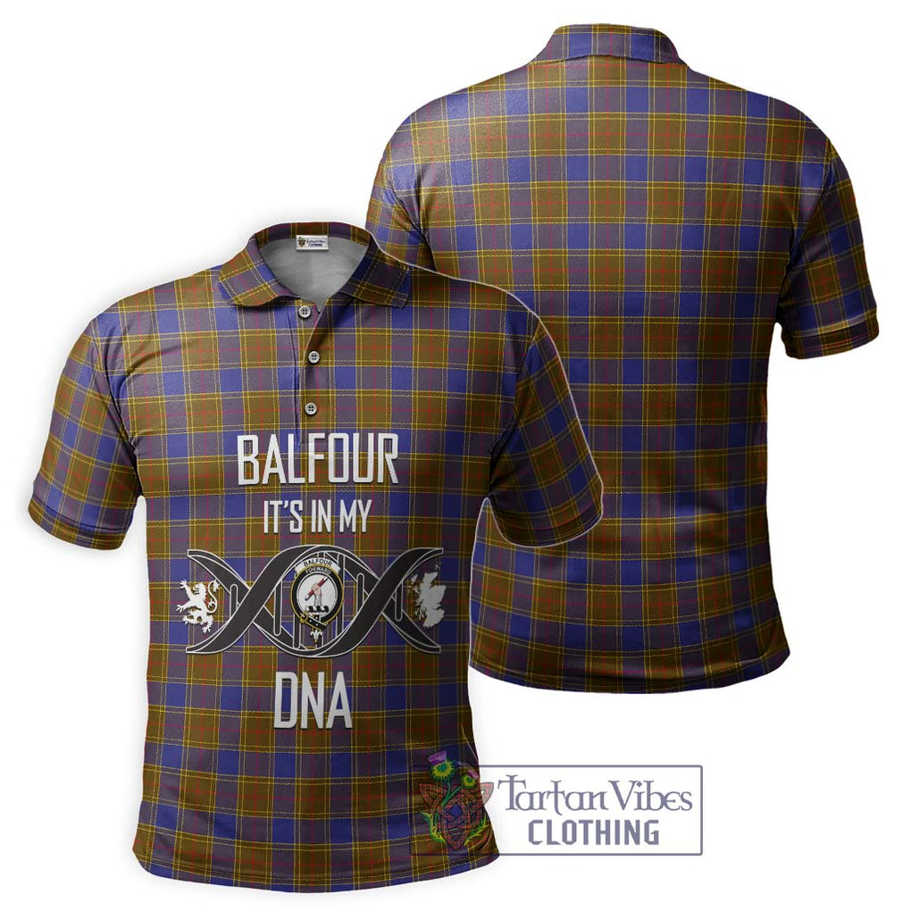 Balfour Tartan Polo Shirt with Family Crest DNA In Me Style - Tartanvibesclothing Shop