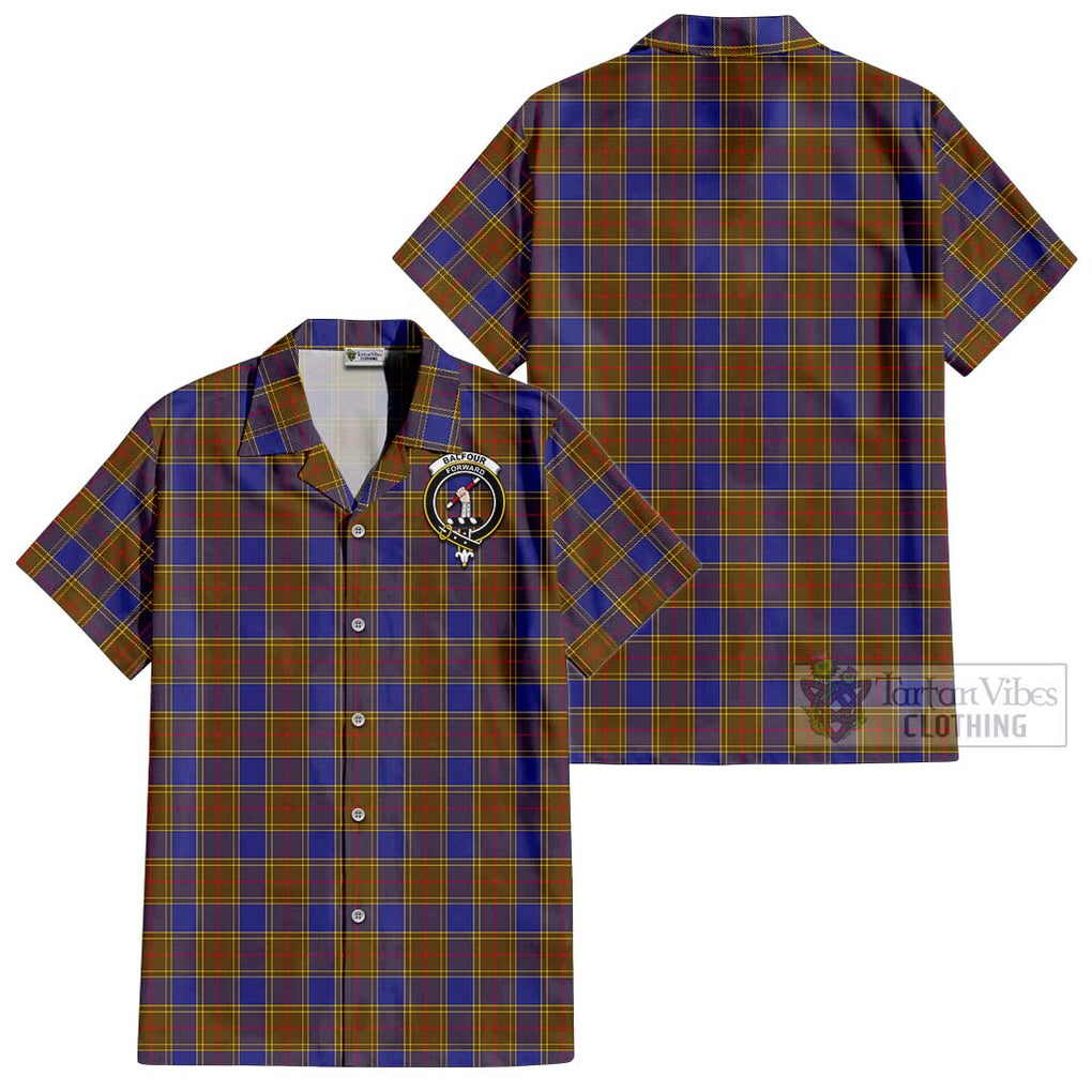 Balfour Tartan Cotton Hawaiian Shirt with Family Crest Kid - Tartan Vibes Clothing