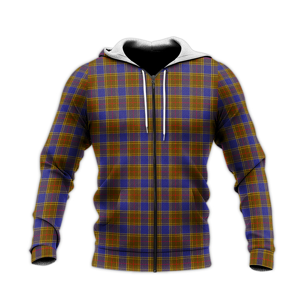 Balfour Modern Tartan Knitted Hoodie Unisex Knitted Zip Hoodie - Tartanvibesclothing