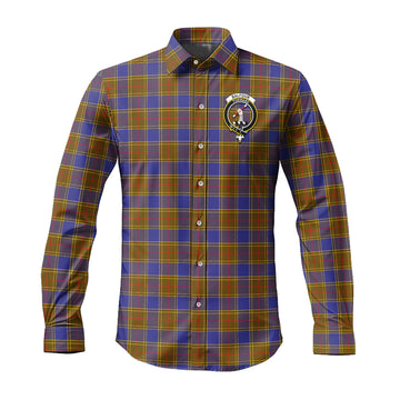 Balfour Tartan Long Sleeve Button Up Shirt with Family Crest