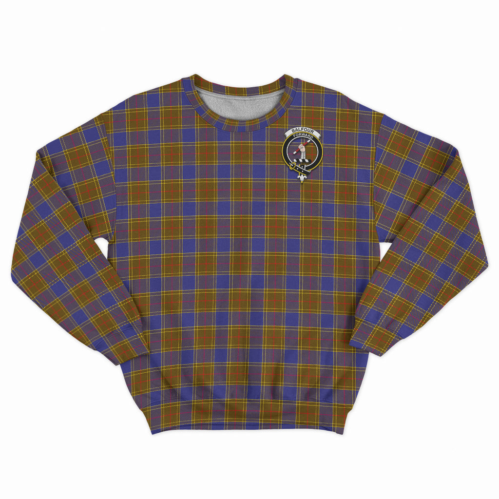 Balfour Tartan Sweatshirt with Family Crest - Tartan Vibes Clothing