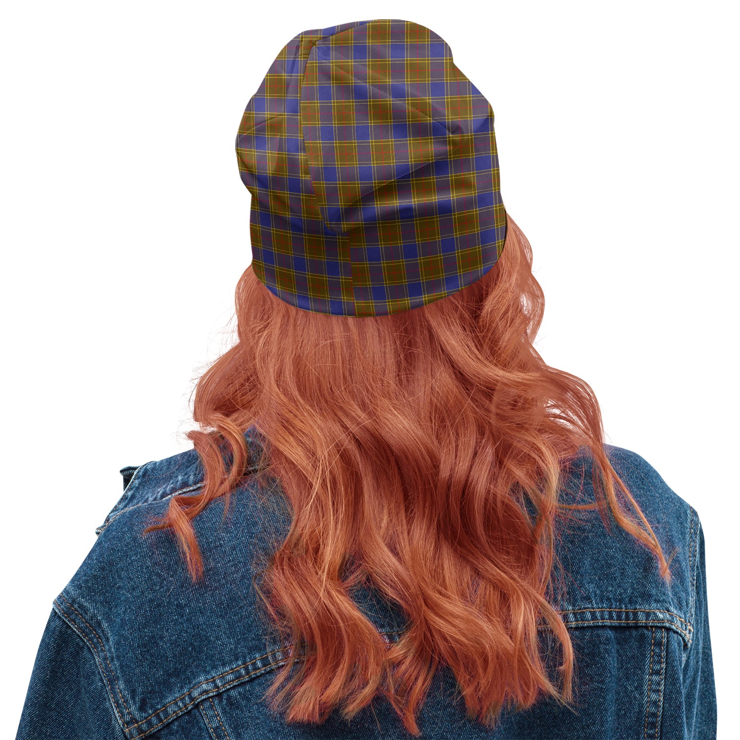 Balfour Modern Tartan Beanies Hat with Family Crest - Tartanvibesclothing