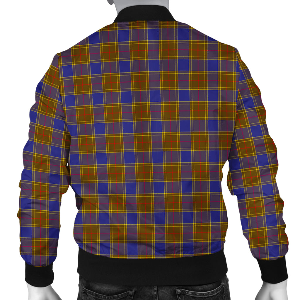 Balfour Modern Tartan Bomber Jacket with Family Crest - Tartanvibesclothing