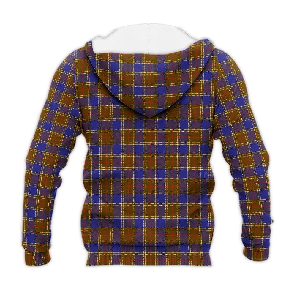 Balfour Modern Tartan Knitted Hoodie with Family Crest - Tartanvibesclothing