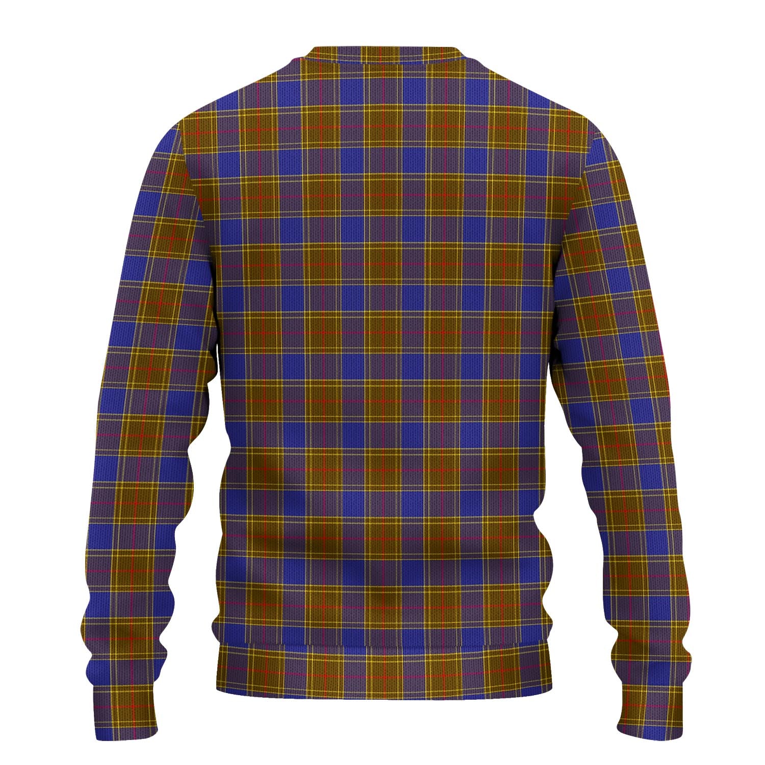 Balfour Modern Tartan Knitted Sweater with Family Crest - Tartanvibesclothing