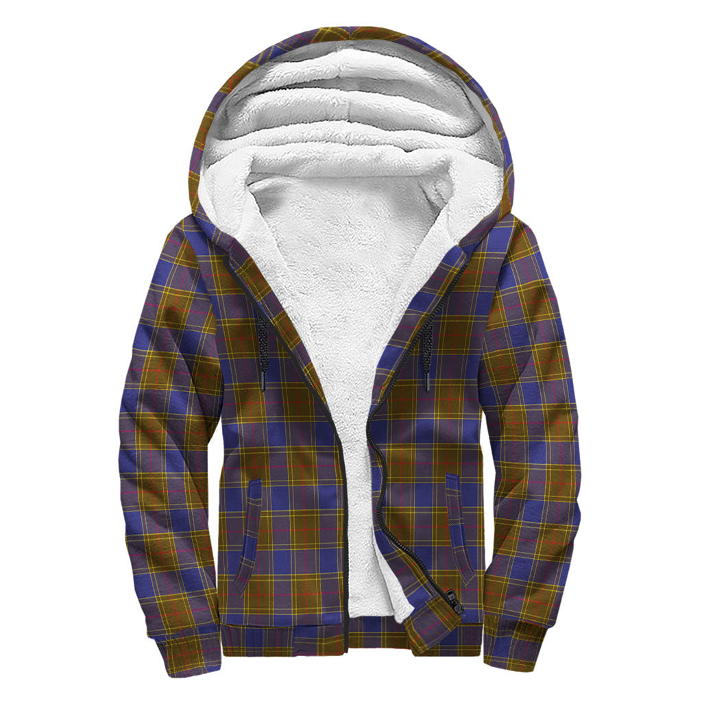 Balfour Modern Tartan Sherpa Hoodie with Family Crest - Tartanvibesclothing