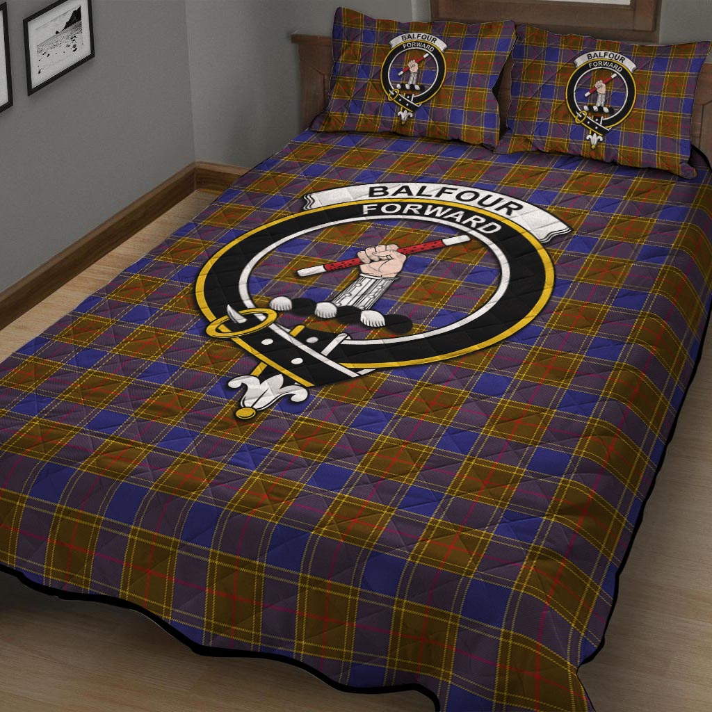 Balfour Tartan Quilt Bed Set with Family Crest - Tartan Vibes Clothing