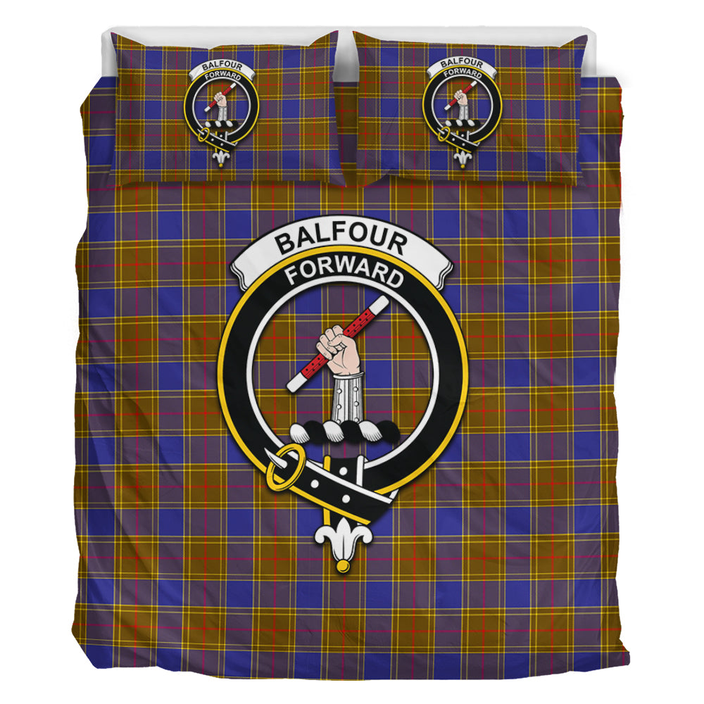 Balfour Tartan Bedding Set with Family Crest - Tartan Vibes Clothing