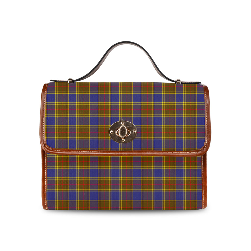 Balfour Modern Tartan Leather Strap Waterproof Canvas Bag - Tartanvibesclothing