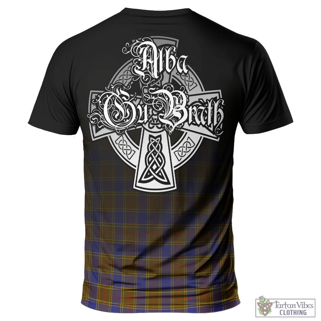 Tartan Vibes Clothing Balfour Modern Tartan T-Shirt Featuring Alba Gu Brath Family Crest Celtic Inspired