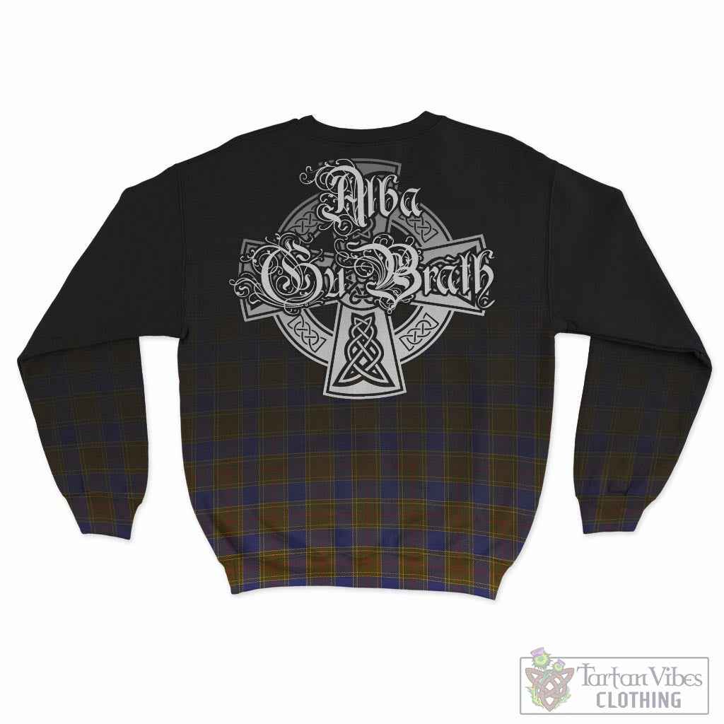 Tartan Vibes Clothing Balfour Modern Tartan Sweatshirt Featuring Alba Gu Brath Family Crest Celtic Inspired