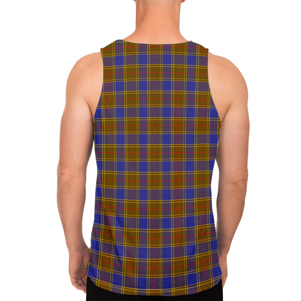 Balfour Modern Tartan Mens Tank Top with Family Crest - Tartanvibesclothing