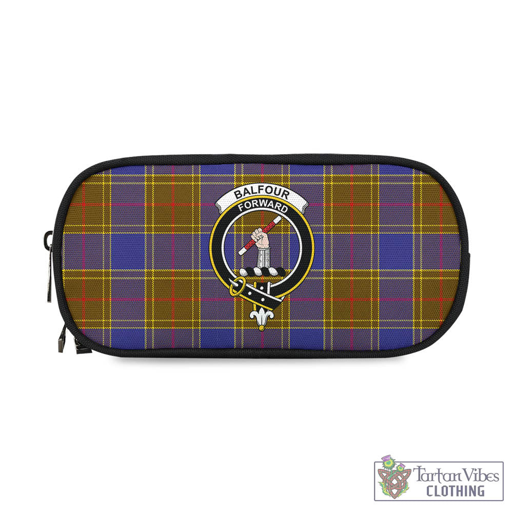 Tartan Vibes Clothing Balfour Modern Tartan Pen and Pencil Case with Family Crest