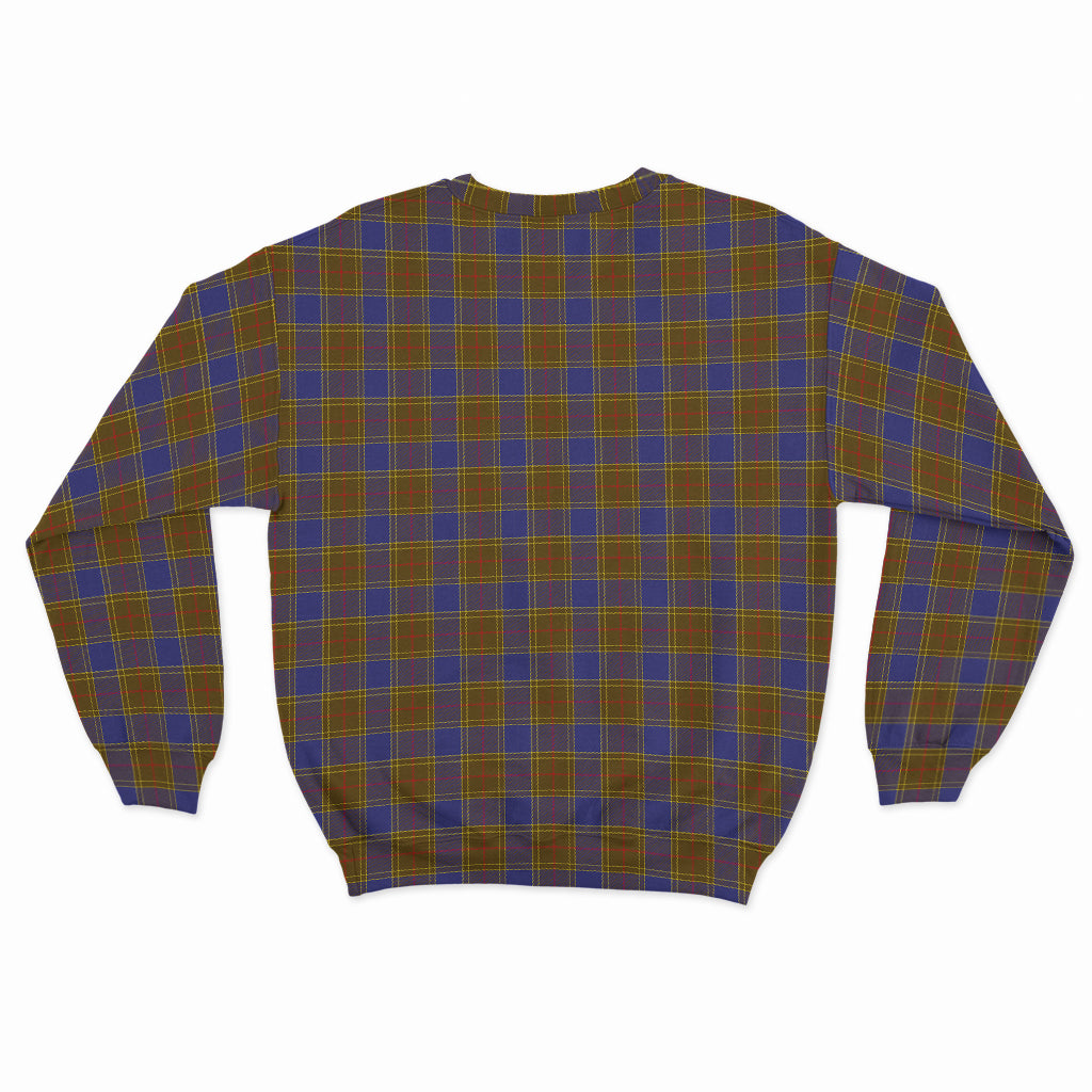 Balfour Modern Tartan Sweatshirt with Family Crest - Tartanvibesclothing