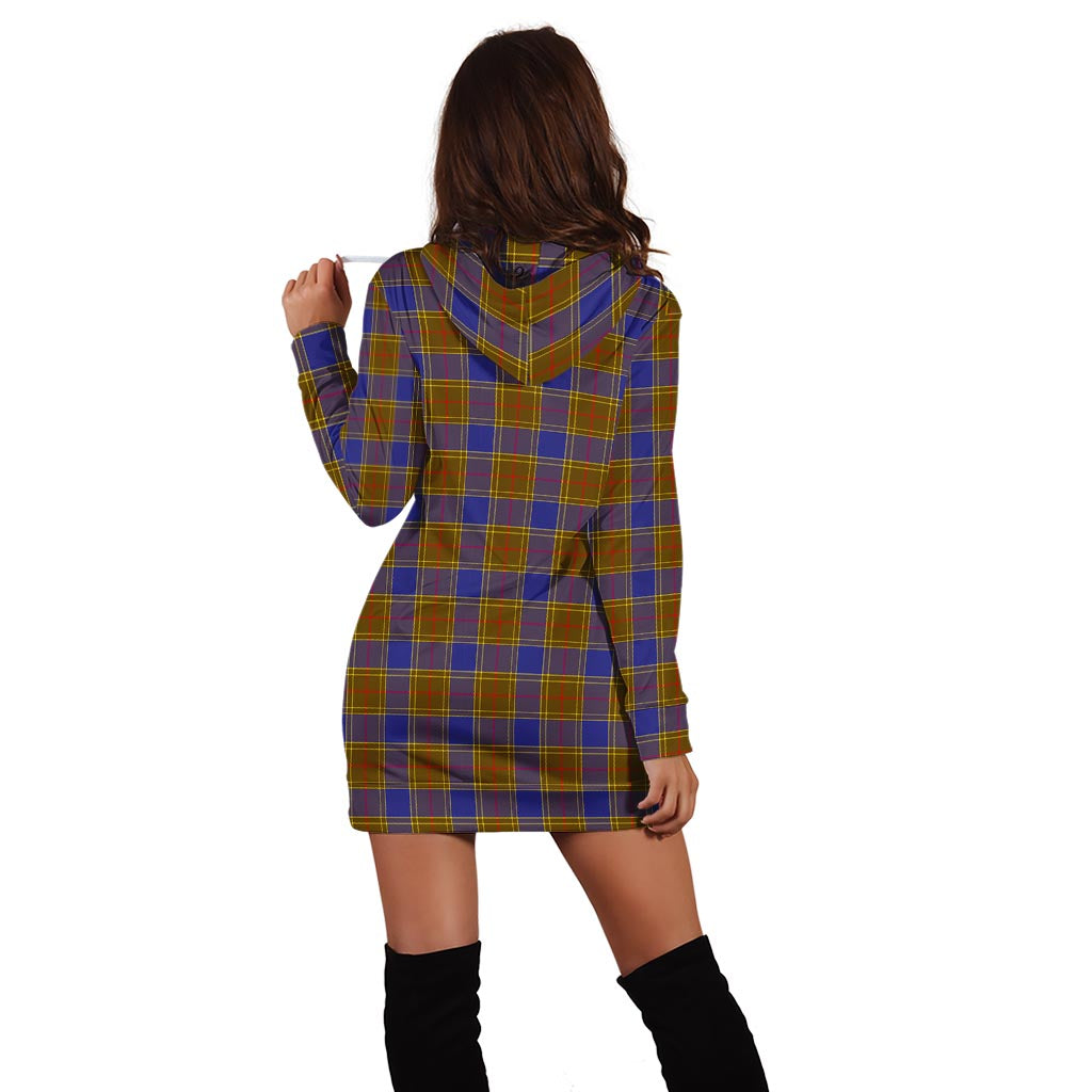 Balfour Tartan Hoodie Dress with Family Crest - Tartan Vibes Clothing