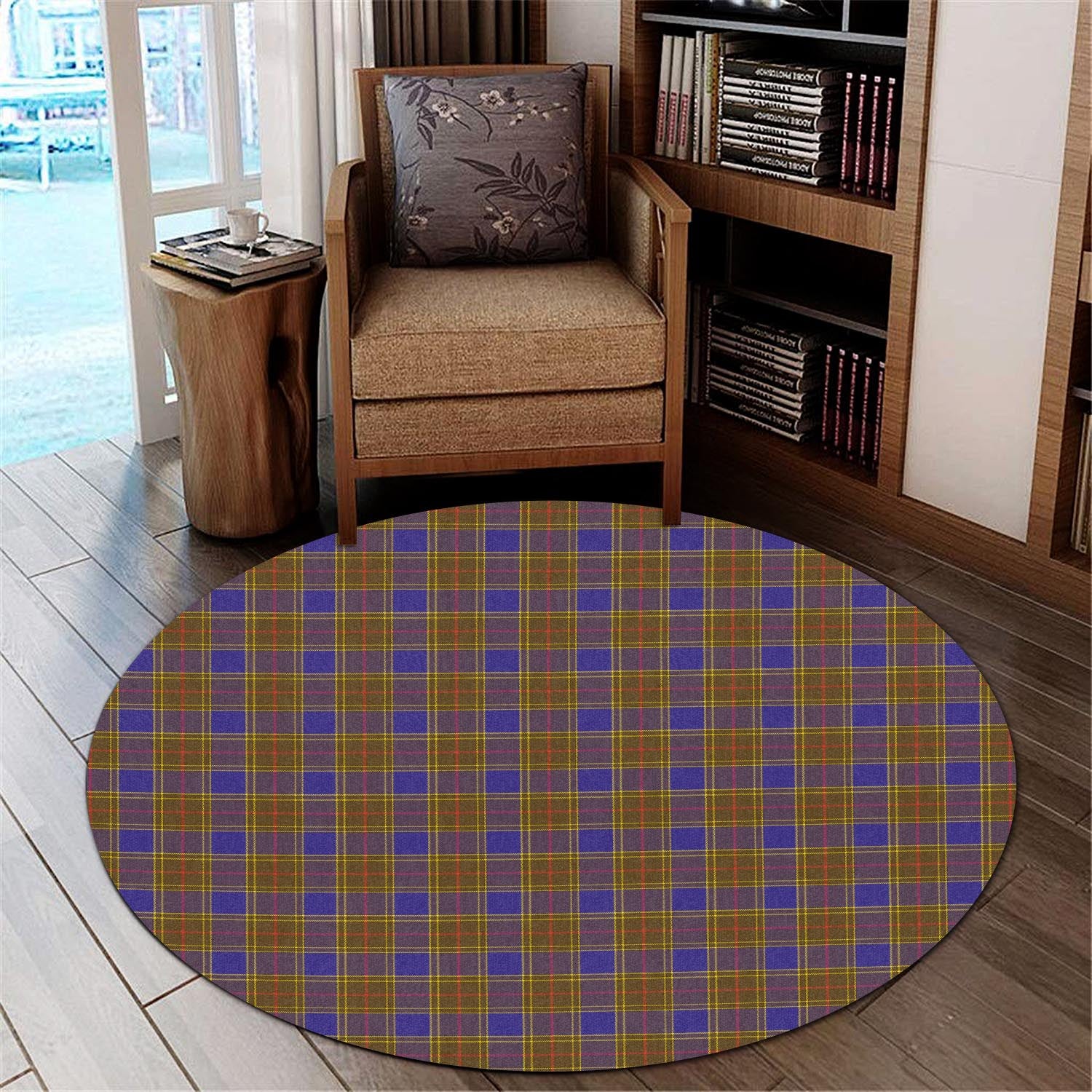 Balfour Modern Tartan Round Rug - Tartanvibesclothing