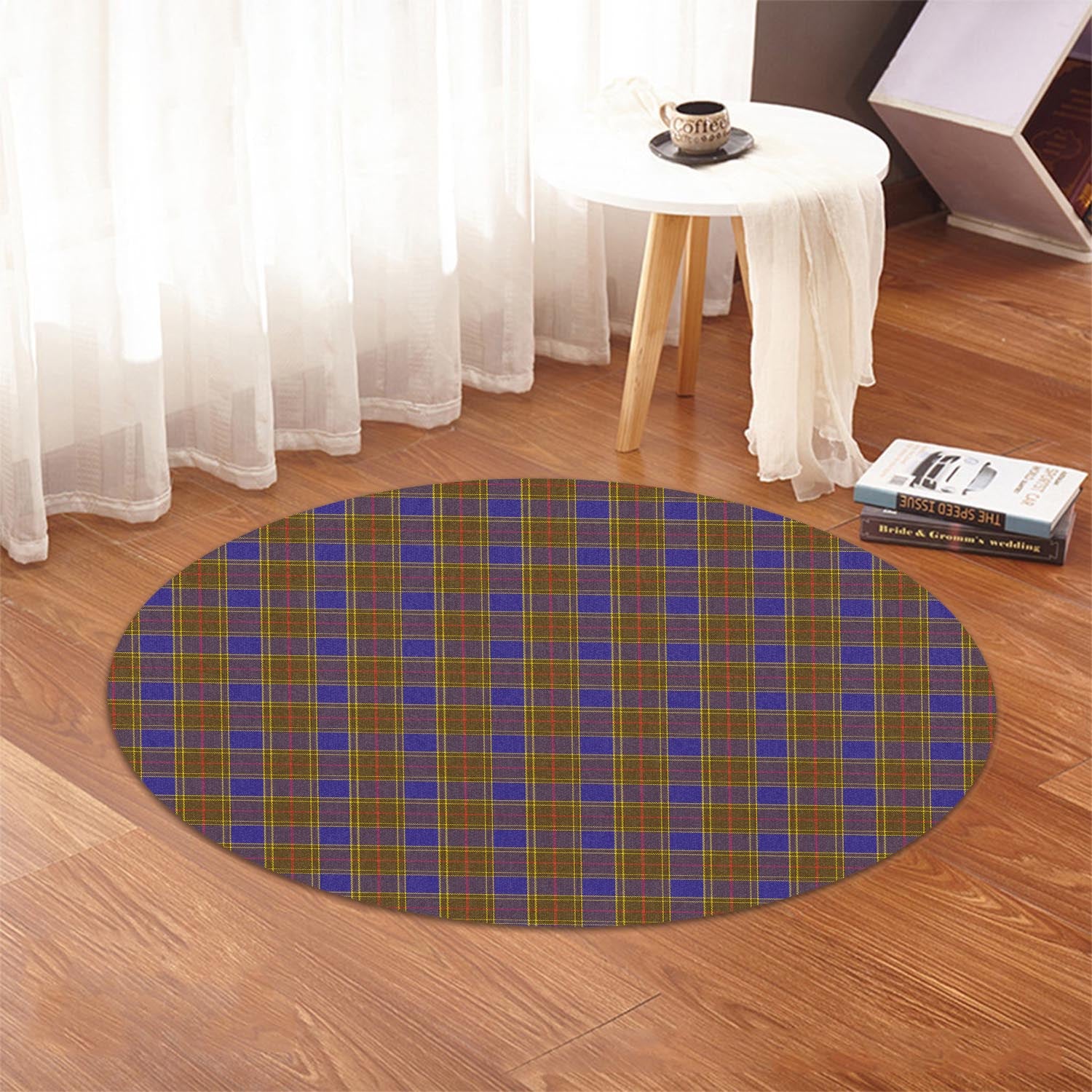 Balfour Modern Tartan Round Rug - Tartanvibesclothing