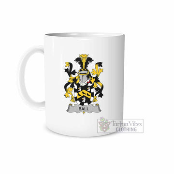 Ball Irish Clan Coat of Arms Ceramic Mug White - 2D-tartanvibesclothing