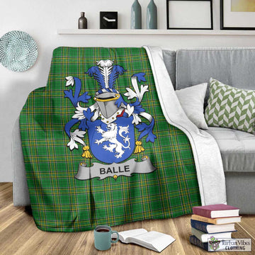 Balle Irish Clan Tartan Blanket with Coat of Arms - Tartan Vibes Clothing