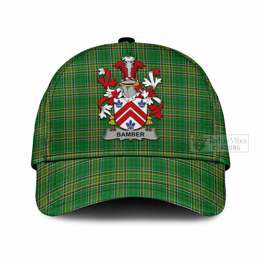 Tartan Vibes Clothing Bamber Irish Clan Tartan Classic Cap with Coat of Arms