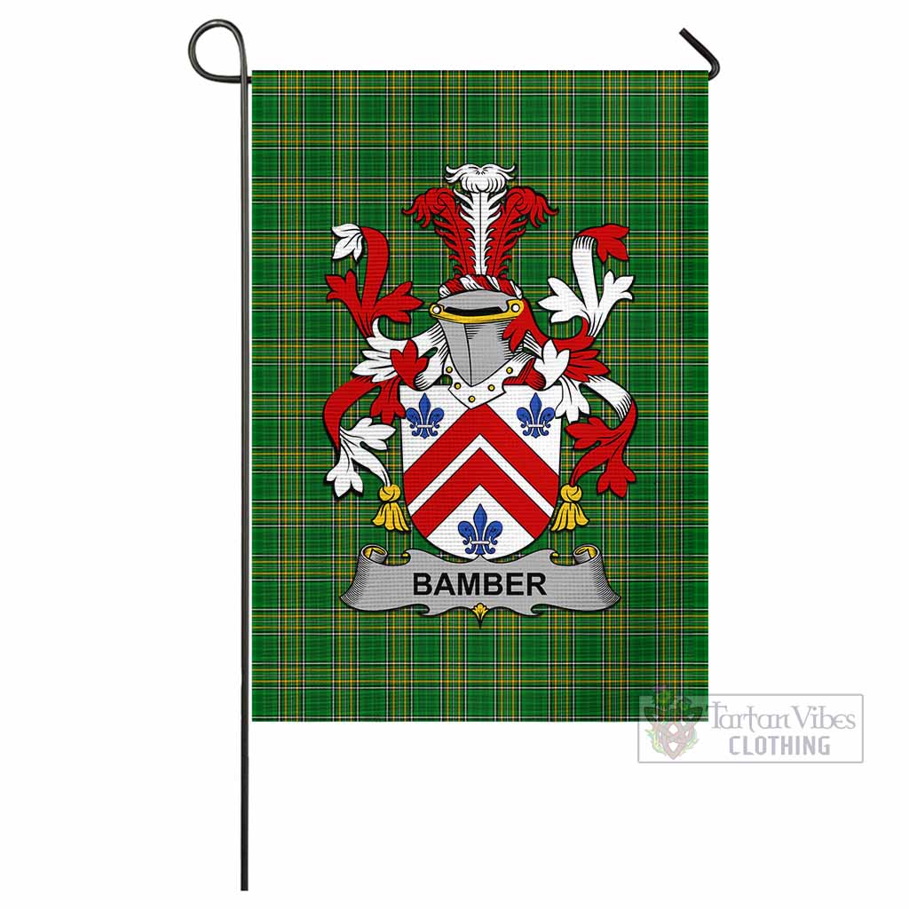 Tartan Vibes Clothing Bamber Irish Clan Flag with Coat of Arms