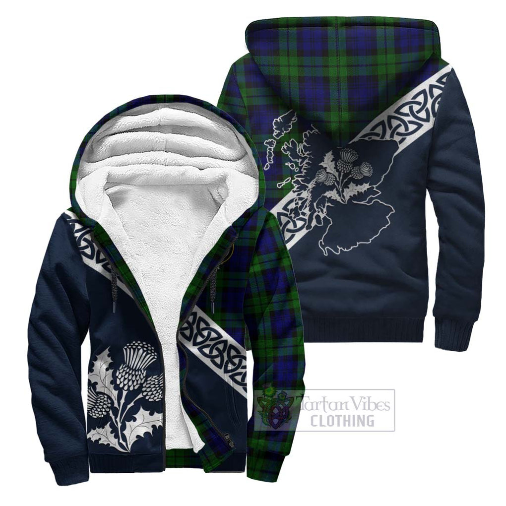 Bannatyne Tartan Sherpa Hoodie Featuring Thistle and Scotland Map Unisex - Tartan Vibes Clothing