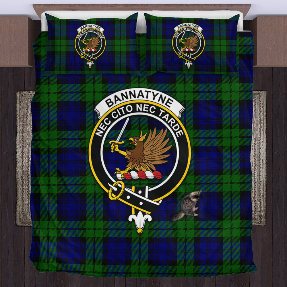 Bannatyne Tartan Bedding Set with Family Crest UK Bedding Set - Tartan Vibes Clothing