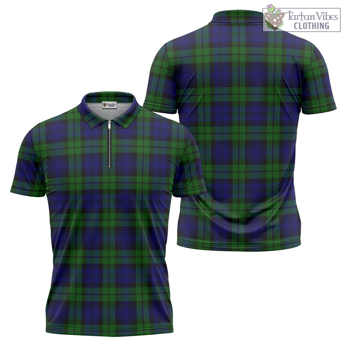 Bannatyne Tartan Zipper Polo Shirt Unisex - Tartan Vibes Clothing