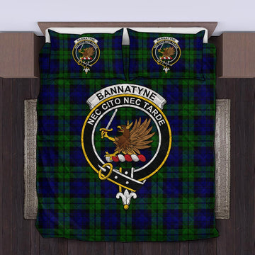 Bannatyne Tartan Quilt Bed Set with Family Crest King - Tartan Vibes Clothing