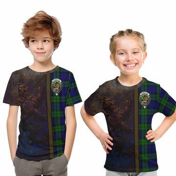 Bannatyne Tartan Family Crest Kid T-Shirt Alba Gu Brath Be Brave Lion Ancient Style Youth XL Size14 - Tartan Vibes Clothing