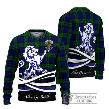 Bannatyne Tartan Ugly Sweater with Alba Gu Brath Regal Lion Emblem Unisex - Tartan Vibes Clothing