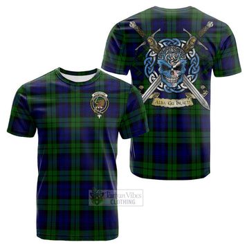 Bannatyne Tartan Cotton T-shirt with Family Crest Celtic Skull Style Kid's Shirt - Tartan Vibes Clothing
