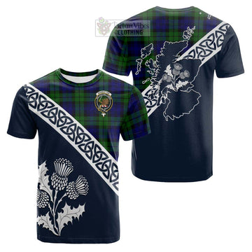 Bannatyne Tartan Cotton T-shirt Featuring Thistle and Scotland Map Kid's Shirt - Tartan Vibes Clothing