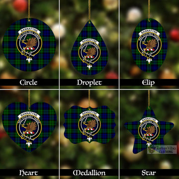 Bannatyne Tartan Christmas Aluminium Ornament with Family Crest Aluminium - Tartan Vibes Clothing