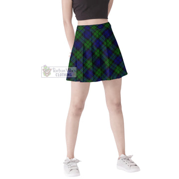 Bannatyne Tartan Women's Plated Mini Skirt Cross Style