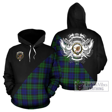 Bannatyne Tartan Hoodie with Family Crest and Military Logo Style Zip Hoodie - Tartan Vibes Clothing
