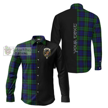 Bannatyne Tartan Long Sleeve Button Shirt with Family Crest and Half Of Me Style Men's Shirt S - Tartan Vibes Clothing