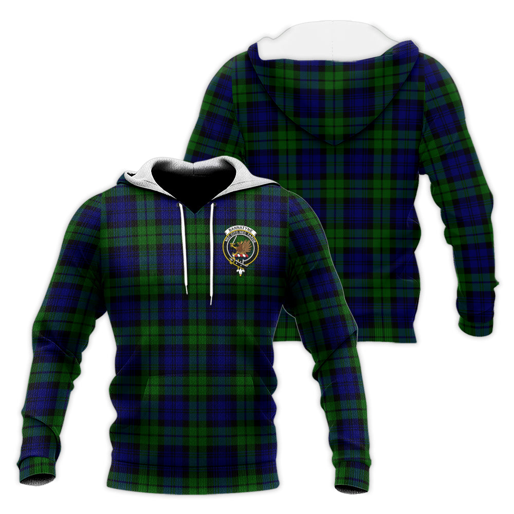 Bannatyne Tartan Knitted Hoodie with Family Crest Unisex Knitted Hoodie - Tartanvibesclothing