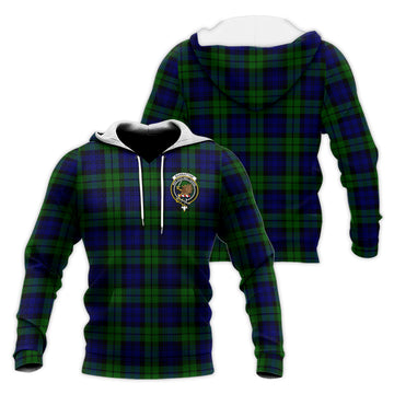 Bannatyne Tartan Knitted Hoodie with Family Crest