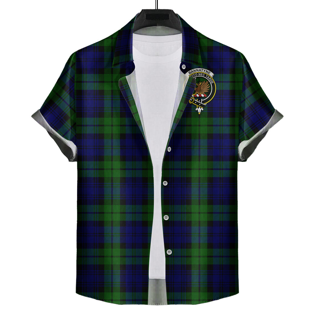 Bannatyne Tartan Hawaiian Shirt with Family Crest Kid - Tartan Vibes Clothing