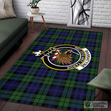 Bannatyne Tartan Area Rug with Family Crest