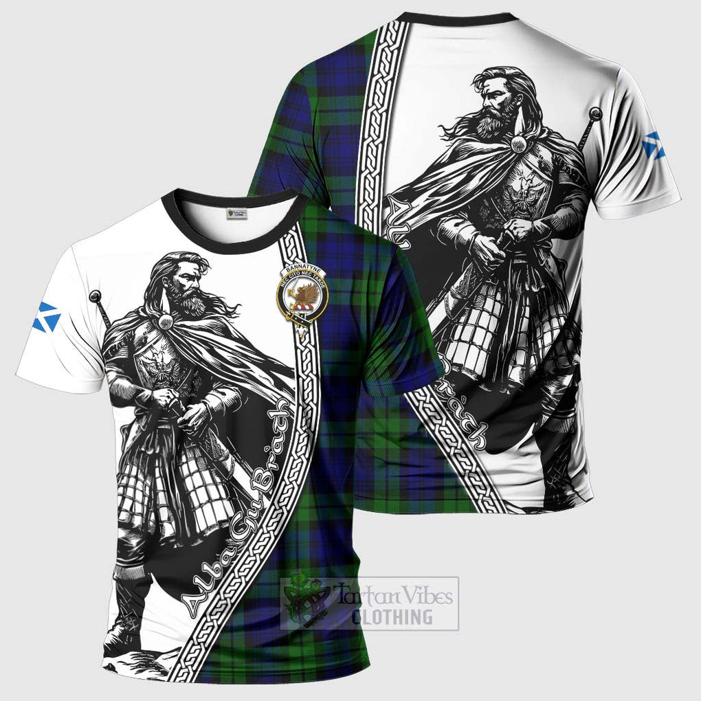 Bannatyne Tartan Clan Crest T-Shirt with Highlander Warrior Celtic Style Kid's Shirt - Tartan Vibes Clothing