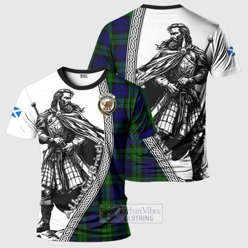 Bannatyne Tartan Clan Crest T-Shirt with Highlander Warrior Celtic Style Kid's Shirt - Tartan Vibes Clothing